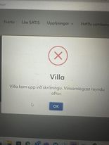 Ef þessi villa kemur upp er líklegt að þér hafi tekist að skrá þetta netfang áður. Endilega hafðu samband við maria@arnarskoli.is til að athuga